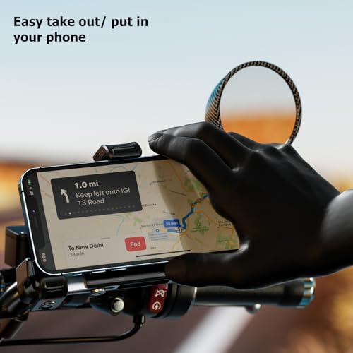 Kewig Motorcycle Phone Mount with Vibration Dampener & Not Block Camera