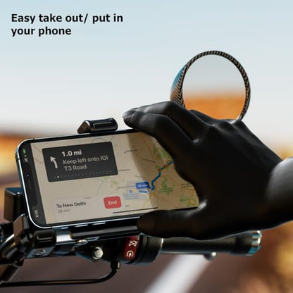 Kewig Motorcycle Phone Mount with Vibration Dampener & Not Block Camera