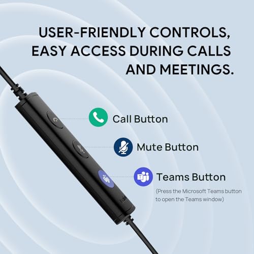 Yealink UH34 Lite Wired Headset,USB-A, Noise Canceling Mic,in-Line Controls - size: Stereo