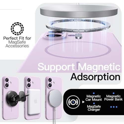 JETech Magnetic Slim Case for iPhone 17, Lavender - color: Lavender, size: iPhone 17