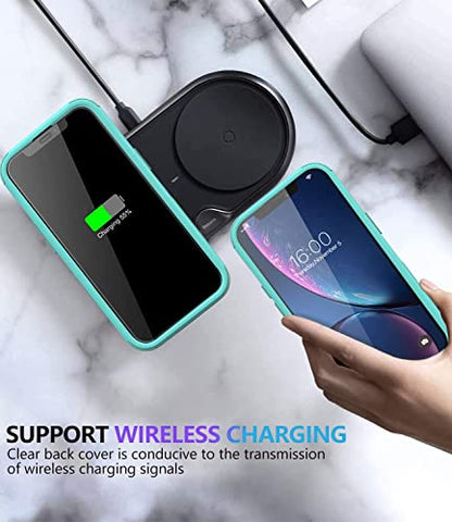 Diverbox for iPhone Xr Case [Shockproof] [Dropproof] [Dust-Proof],Heavy Duty Protection Phone Case Cover for Apple iPhone XR - color: Teal-3in1