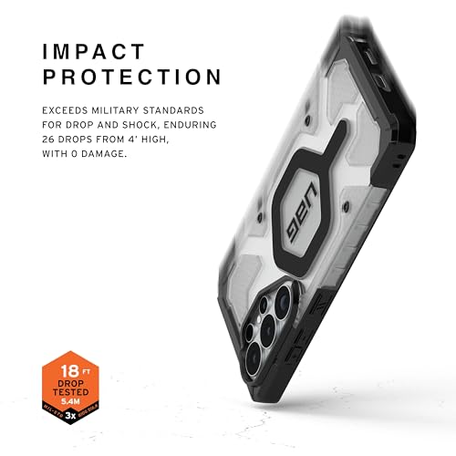 URBAN ARMOR GEAR UAG for Samsung Galaxy S26 Ultra Case 6.9" Pathfinder Clear - Magnetic Charging Compatible Transparent Rugged Military Drop Tested Protective Cover, Ice/Silver - color: Pathfinder Clear - Ice/Silver