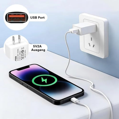 USB Charger Block 5v 2a Power Adapter 5V/2A usb Plug for Wall Outlet 10W Power Charging Supply 5 Volt 2000mA Head Single USB Port Compatible iPhone 14 Plus 13 Pro Max 12 Mini 11 Pro XS XR X SE 8 7 6 5 - color: 5v2a white