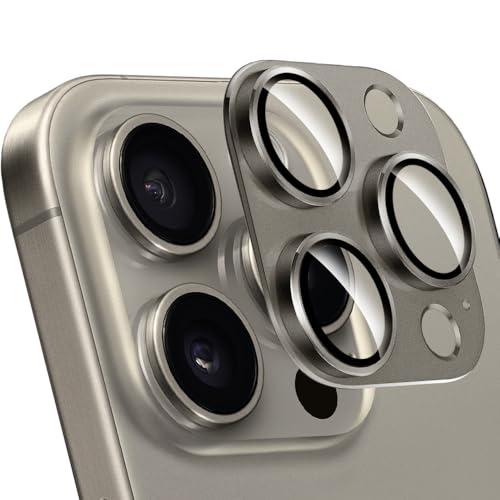 ZXZone for iPhone 16 Pro/iPhone 16 Pro Max Camera Lens Protector, Strong Adhesion Aluminum alloy & Sapphire Glass material [Drop Protection] 9H Tempered Glass Camera Cover screen Metal Ring Case Friendly Scratch Resistant Easy to Install (Grey) - color: G