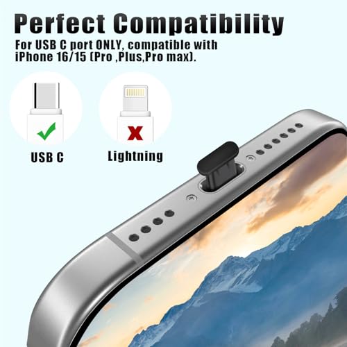 USB C Dust Plug Port Cover Protectors 20 PCS with Phone Speaker Cover Bumper Stickers 6 PCS Compatible for iPhone 17, iPhone 15/16/16 Plus/16 Pro/16 Pro Max with Cleaning Brush Accessories - size: for iPhone 17, iPhone 15 16 Plus Pro Max