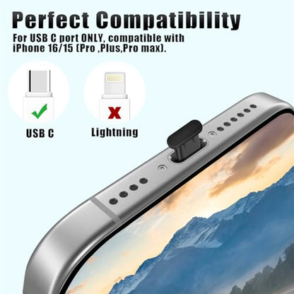 USB C Dust Plug Port Cover Protectors 20 PCS with Phone Speaker Cover Bumper Stickers 6 PCS Compatible for iPhone 17, iPhone 15/16/16 Plus/16 Pro/16 Pro Max with Cleaning Brush Accessories - size: for iPhone 17, iPhone 15 16 Plus Pro Max
