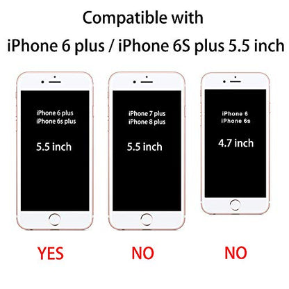 TENOC Phone Case Compatible with iPhone 6 Plus & iPhone 6s Plus, Clear Case Shockproof Protective Bumper Slim Cover for 5.5 Inch - color: Clear, size: iPhone 6/6s Plus