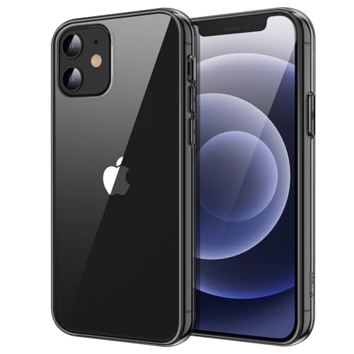 JETech Case for iPhone 12 mini, Anti-Yellowing, Black | Shockproof Protection, Scratch Resistant Hard PC Back, Durable Transparent TPU Bumper - color: Black