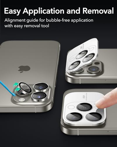 ESR for iPhone 17 Pro Max/17 Pro Camera Lens Protector, 1 Pack, Titanium - color: Titanium