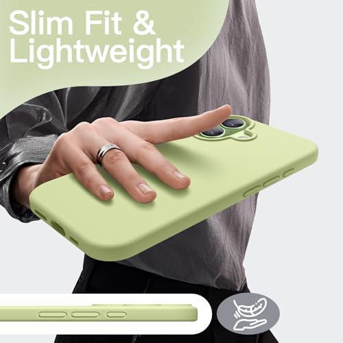 JETech Silicone Case for iPhone 17, Green | Silky Soft Touch, Shockproof Protection, Scratch Resistant, Microfiber Lining - color: Green, size: iPhone 17