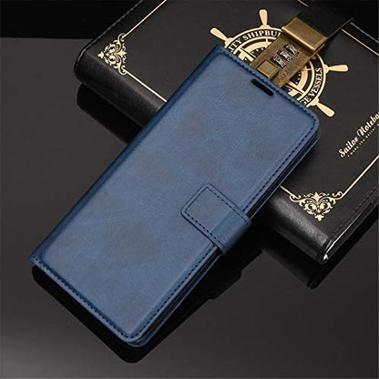 Flip Case for Samsung A03S Wallet PU Leather Magnetic Protective Cellphone Case for Samsung Galaxy A02S A025M A03S A037M Folio Book Cover with Stand (Blue) - color: Blue