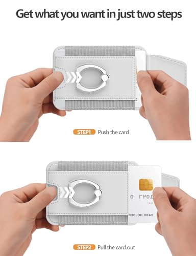 for Magsafe Wallet with Grip, 6-Card Holder; Stronger Magnetic Phone Wallet - color: Gray