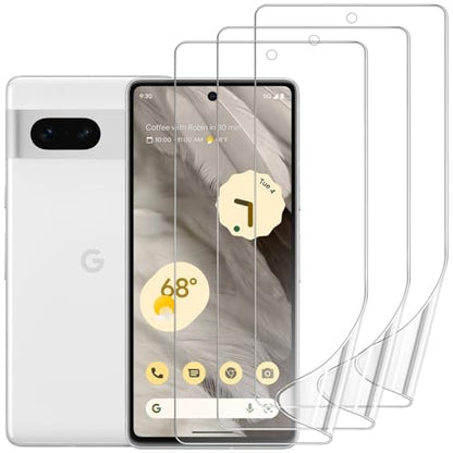 3 Pack Screen Protector for Google Pixel 7 6.3", HD Ultra-Thin Full Coverage Soft TPU Hydrogel Film Google Pixel 7 - Fingerprint ID Compatible, Self-Healing, Touch Sensitive - size: Google Pixel 7