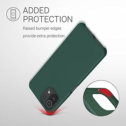 kwmobile Case Compatible with Xiaomi 11 Lite (5G) NE/Mi 11 Lite (5G) Case - TPU Silicone Phone Cover with Soft Finish - Moss Green - color: moss green