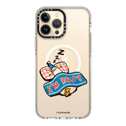 CASETiFY for iPhone 13 Pro Max Case - Impact Clear Compatible with MagSafe | Not Yellowing | 6.6 ft. 3x Military Grade Drop Protection | I'm so busy | Clear - color: I'm so busy, size: Iphone 13 Pro Max (6.7")
