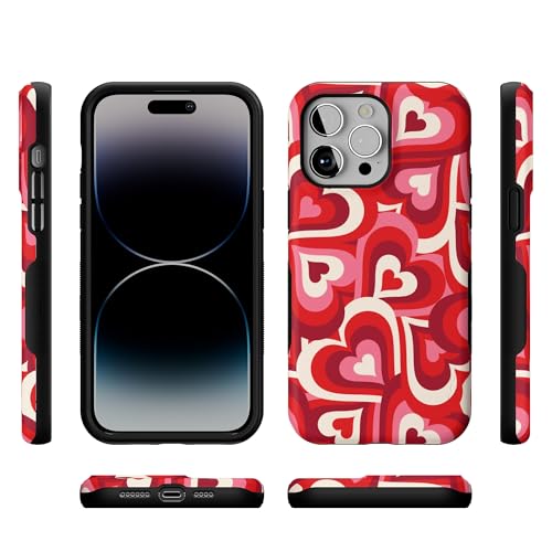 Casely iPhone 14 Pro Max Case | Love Song Remix | Ombre Hearts | Bold Protective Design | Compatible with MagSafe - color: Love Song Remix | Ombre Hearts