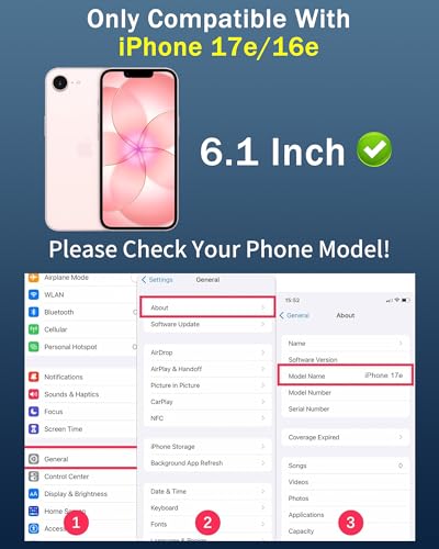 2 Pack Privacy Screen Protector for iPhone 17e / iPhone 16e Blue - color: For iphone 17e/16e Blue