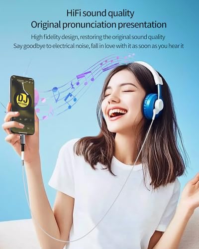 Aux to USB C Lightning Adapter for Iphone 17 16 15 14 13 Pro Max (2in1) Headphone Jack 3.5mm Audio Cable Male Connector Pc for Ipad Adaptor Compatible with Samsung S21 Stereo Earphone Accessory Adater