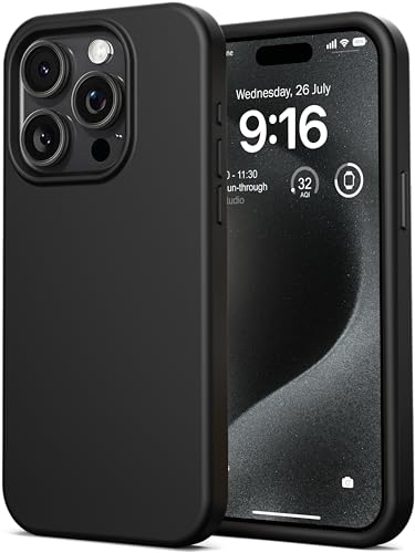 IceSword Compatible with iPhone 16 Pro Case Black Matte, Silicone Phone Case Cover Slim Protective Thin, Soft Neutral Premium Gel Anti Scratch Minimalist Thin [Shockproof] 6.3 inch 16Pro - Black - color: Black, size: iPhone 16 Pro (6.3 inch)