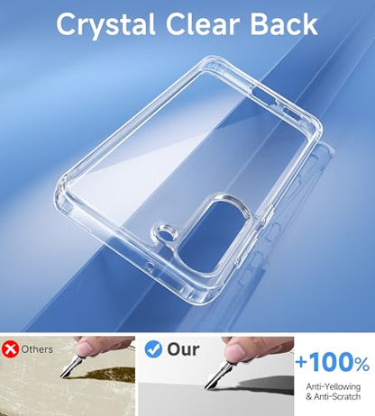 USLAI Case for Samsung Galaxy S23+ Plus 5G, Anti-Yellowing, Crystal Clear Back, Shockproof & Military‑Grade Drop Protection - Transparent - color: Clear, size: Galaxy S23 Plus