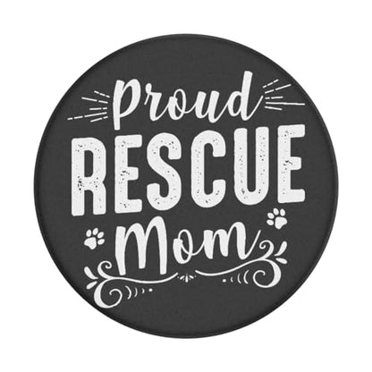 PopSockets Adhesive Phone Grip, Holder- Proud Rescue Mom - color: Proud Rescue, style: Adhesive