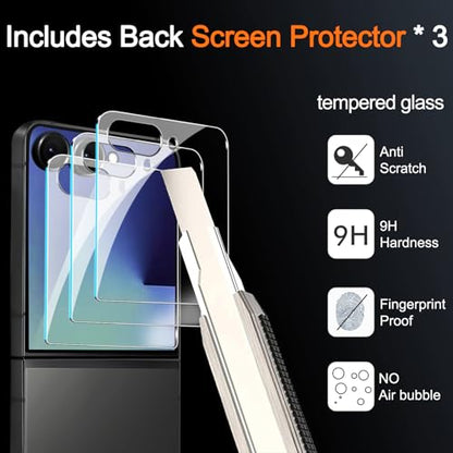 IMBZBK 9 in 1 Screen Protector for Samsung Galaxy Z Flip 7, 3+3+3 Pack - color: Z Flip 7-Transparent