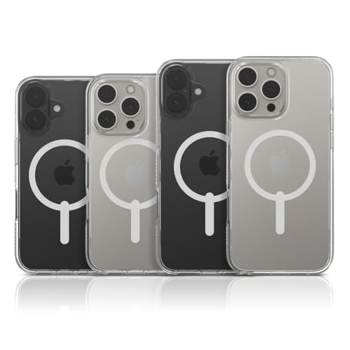 ZAGG Crystal Palace Snap Case for iPhone 16 Pro – Military-Grade 13ft Drop Protection, MagSafe Compatible, Crystal Clear, Anti-Yellowing, Graphene-Reinforced, Made from Recycled Materials - size: iPhone 16 Pro, style: With Magsafe