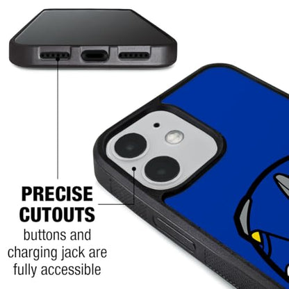 Power Rangers Blue Ranger Helmet Protective Slim Fit Hybrid Rubber Bumper - color: iPhone 12 | 12 Pro (Fits 6.1 Inch Display)