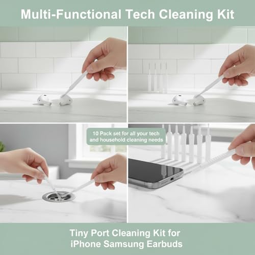 10 Pack Phone Cleaning Brushes Anti-Clogging Speaker Hole Cleaner - color: 10PCS- White Cleaning Tools
