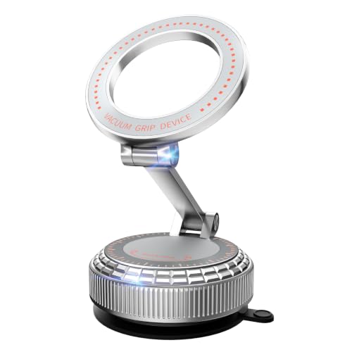 Metal Magnetic Car Phone Holder for Magsafe Phone, Silver - color: Silver