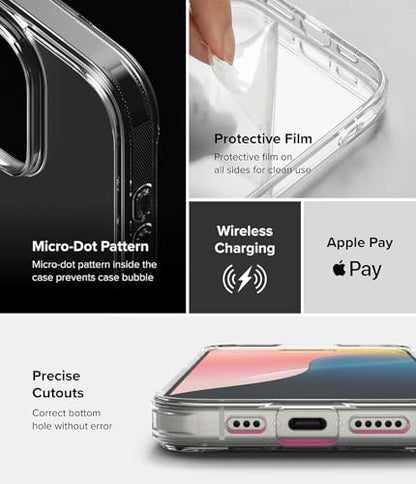 Ringke for iPhone 16 Pro Case [Fusion Matte Clear] | Oil & Dirt Resistant, Anti-Fingerprint Technology Prevents Oily Smudges, Frosted Coating Feels Velvety Soft - size: iPhone 16 Pro