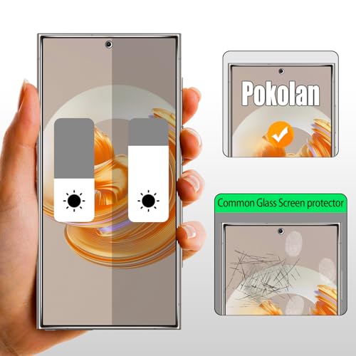 Pokolan 2+2 Pack Privacy Screen Protector for Samsung Galaxy S25 Ultra - size: Samsung Galaxy S26 Ultra 6.9 inches