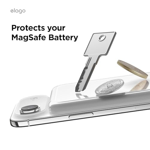 elago Hybrid Clear Case for MagSafe Battery Pack for iPhone Air | Compatible with MagSafe, PC + TPU Hybrid Technology, Anti-Yellowing, Crystal Clear, Shockproof Cover (Transparent)