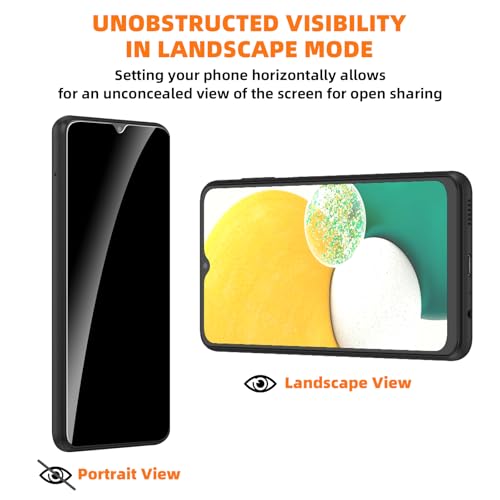 3 Pack Privacy Screen Protector for Samsung Galaxy A13 5G/A13 LTE/A12 5G, 9H Hardness Anti-Spy Tempered Glass, Bubble Free, Case Friendly, Compatible with SM-A136U/A136U1/A136W/A136B/S136DL - size: [Privacy] Galaxy A13 (3 Pack)