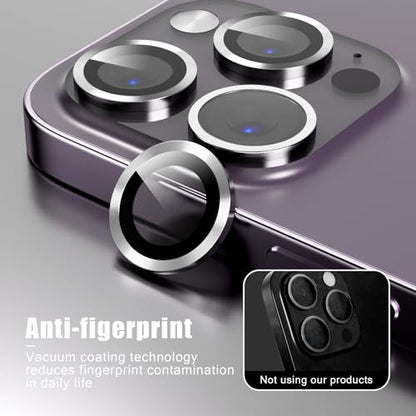 Camera Lens Protector Compatible with iPhone 11/iPhone 12/iPhone 12 Mini,Scratch Resistant,HD Clear Tempered Glass Camera Lens Protection Cover,Case Friendly Easy to Install - Silver - color: Silver, size: iPhone 11/iPhone 12/iPhone 12 Mini