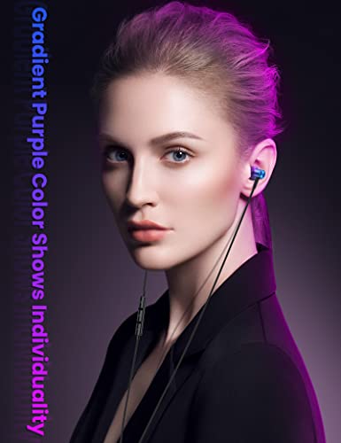iMangoo for Apple MFi-Certified Wired Earbuds for Lightning Headphones - color: Purple