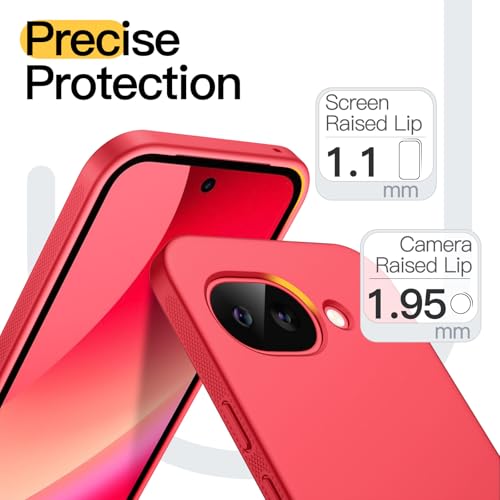JETech Slim Case for Google Pixel 10a, Anti-Slip, Berry | Soft TPU Design, Matte Finish, Shockproof Protection - color: Berry