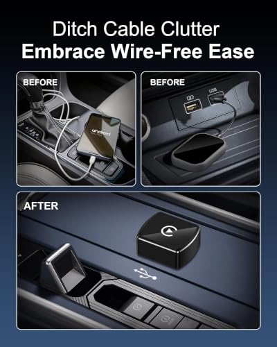 Wireless CarPlay Adapter, USB/USB-C Plug Supports iPhone & Android Phones - color: Wireless CarPlay Adapter