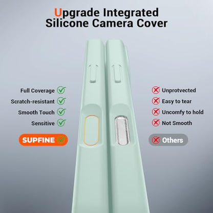 SUPFINE Silicone & Magnetic for iPhone 17 Pro Case - color: Aquamarine, size: iPhone 17 Pro