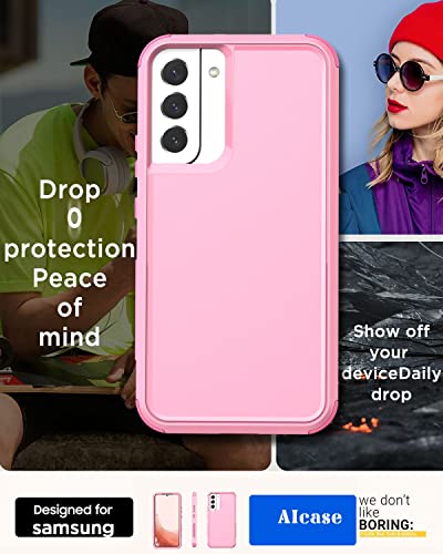 AICase for Galaxy S22 Case,Heavy Duty Rugged Pocket-Friendly Phone Case,Durable Military Grade Protection Shockproof/Drop Proof/Dust-Proof Protective Cover for Samsung Galaxy S22 6.1“ (Pink) - color: pink Case
