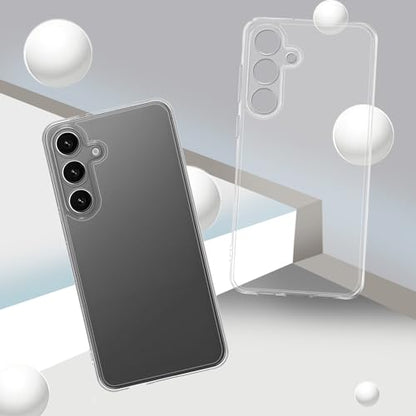 TENOC Phone Case for Samsung Galaxy S25, Clear Case Shockproof Protective Bumper Slim Cover - color: Clear, size: S25