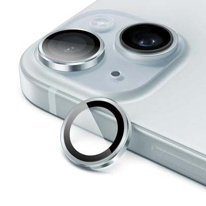 JETech Camera Lens Protector for iPhone 15/15 Plus, Blue, 1 Set - color: Blue