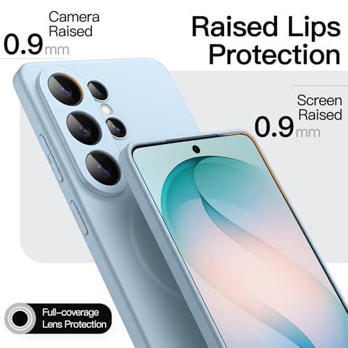 JETech Magnetic Slim Case for Samsung Galaxy S26 Ultra, Omphalodes | Compatible with MagSafe, Anti-Slip Grip, Full Camera Lens Protection, Ultra-Thin Lightweight, Matte Finish Phone Cover - color: Omphalodes, size: Galaxy S26 Ultra