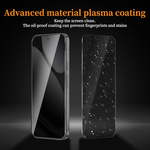 2+2 Pack Privacy Screen Protector for Google Pixel 10Pro XL，2 Anti-Spy Tempered Glass Film+2 Camera Lens Protector, Anti-Scratch, 9H Hardness，Compatible phone cases，High definition