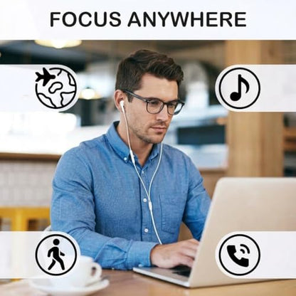 2-Pack Wired Earbuds with Mic and Volume Control, 3.5mm Jack in-Ear Headphones Stereo Sound, Noise-Isolating Earphones for Music, Calls, Gaming & Video Chat,Black & White