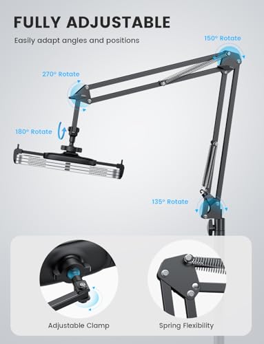 Lamicall Kindle Stand Tablet Holder 55" Height Adjust Extend Flexible Arm