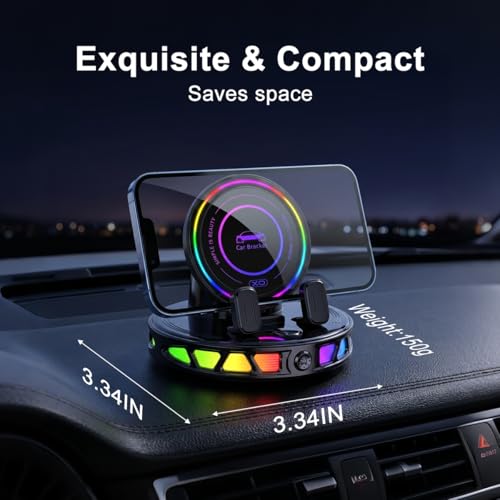 Wireless Car Charger Dashboard Phone Holder,15W Fast Charging