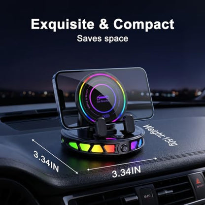 Wireless Car Charger Dashboard Phone Holder,15W Fast Charging
