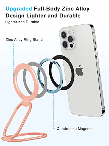 SUPERONE Mag Safe Phone Stand, Adjustable Magnetic Phone Grip & Kickstand - color: Rose Gold