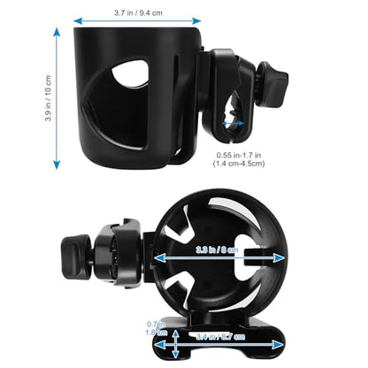 Accmor Stroller Cup Holder, Cup Holder for Walker Bike Wheelchair - color: Cup Phone Holder-Black